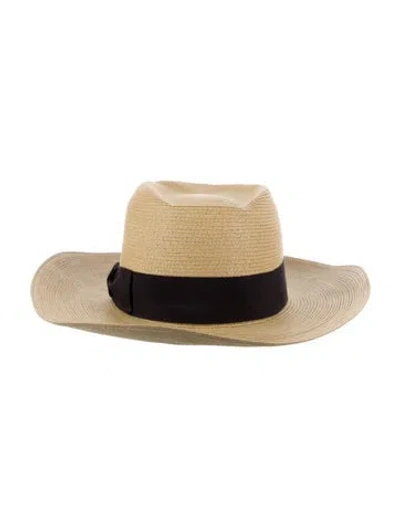 Pre-owned Gucci Paper Wide Brim Hat In Neutral