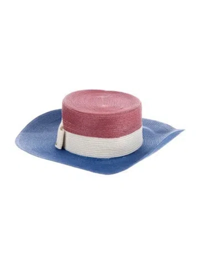 Pre-owned Gucci Papier Wide Brim Hat In Multi