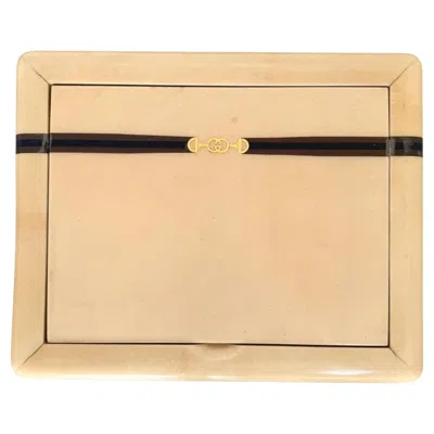 Pre-owned Gucci Parchment Desk Pad By , 1930s Italy In Brown