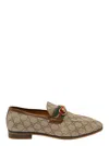Gucci Horsebit Gg-canvas Loafers In Multicolor