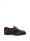 Gucci Paride Black Loafers With Web And Horsebit Detail In Leather Man In Black  