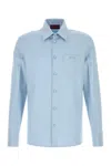 Gucci Pastel Light-blue Tech Panama Shirt In Multi