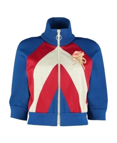 Gucci Pastel Logo Short Casual Jacket In Blue