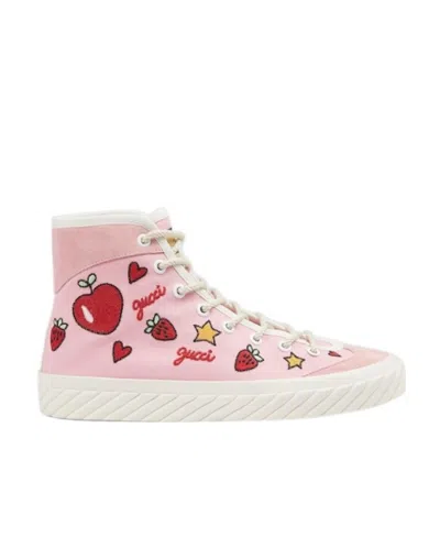 Gucci Patch-detailed Lace-up Sneakers