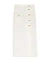 Gucci Patch-pocket Buttoned Skirt In White