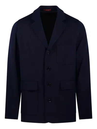 Gucci Patch-pocket Jacket In Blue