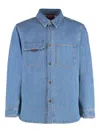Gucci Denim Regular Solid Shirt In Blue