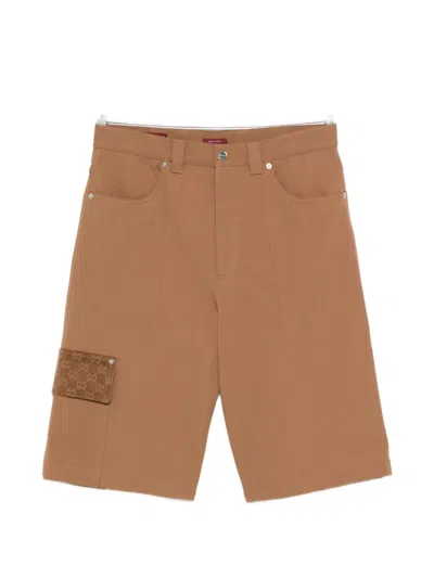 Gucci Patch-pocket Belt Loops In Brown