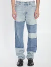 Gucci Tailored Trousers Featuring Patchwork Design In Blue