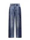 Gucci Patchwork Straight-leg Jeans In Blue