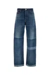 Gucci Patchwork Wide-leg Jeans In Blue