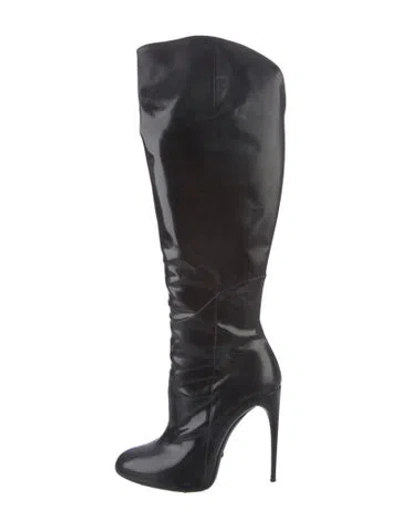 Pre-owned Gucci Patent Leather Boots In Black
