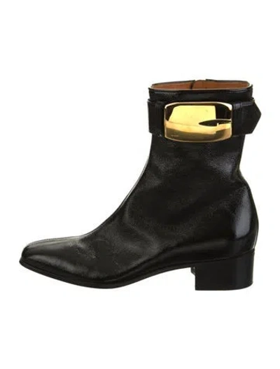 Pre-owned Gucci Patent Leather Boots In Black