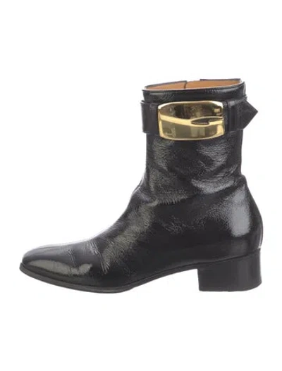 Pre-owned Gucci Patent Leather Boots In Black