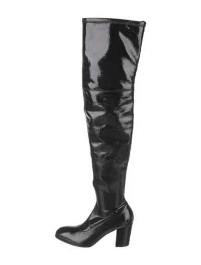 Pre-owned Gucci Patent Leather Boots In Black