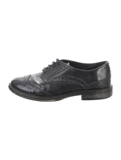 Pre-owned Gucci Babies' Patent Leather Brogues In Black