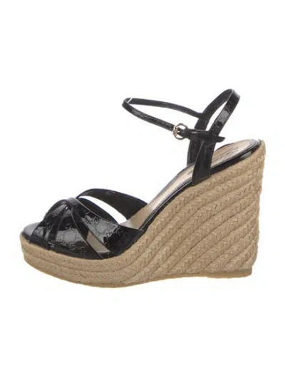 Pre-owned Gucci Patent Leather Espadrilles