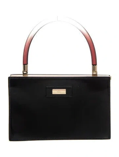 Pre-owned Gucci Patent Leather Frame Vintage In Black