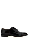 Gucci Patent Leather Lace-up Shoes Lace Up Shoes Black In Black