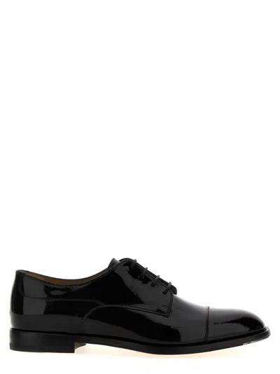 Gucci Patent Leather Lace-up Shoes Lace Up Shoes Black