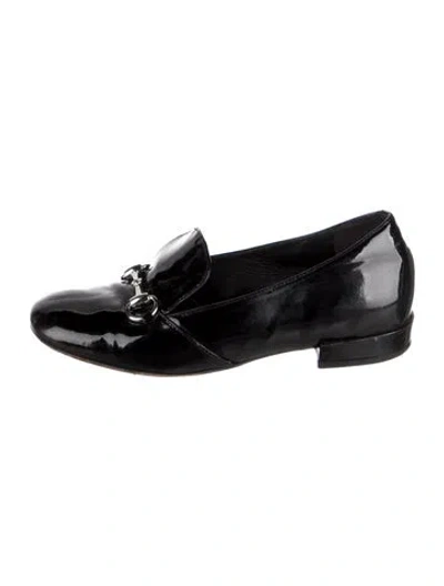 Pre-owned Gucci Kids' Patent Leather Loafers In Black