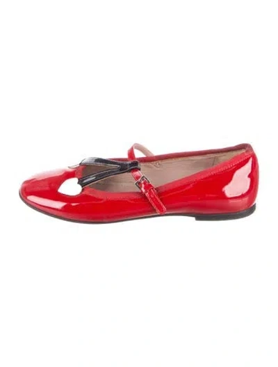 Pre-owned Gucci Babies' Patent Leather Mary Jane Shoes In Red