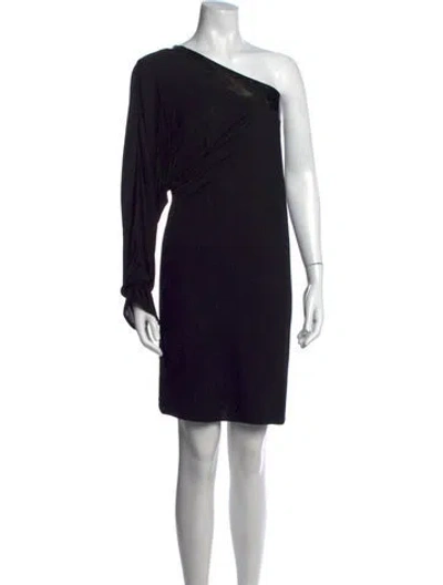Pre-owned Gucci Patent Leather Mini Dress In Black