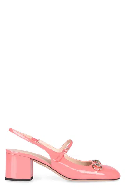 Gucci Patent Leather Slingback Pumps