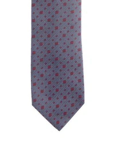 Pre-owned Gucci Patterened Gg Tie In Blue