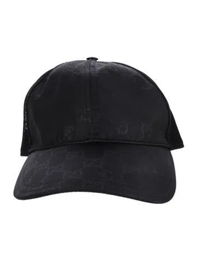 Pre-owned Gucci Pattern Baseball Cap In Black