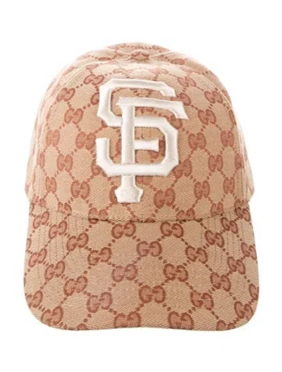 Pre-owned Gucci Pattern Baseball Cap In Red