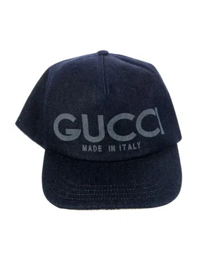 Pre-owned Gucci Pattern Baseball Cap W/tags In Blue