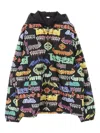 Gucci Pattern Hooded Jacket In Black