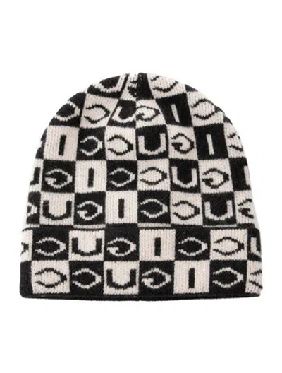 Pre-owned Gucci Pattern Knitted Beanie W/tags In Neutral