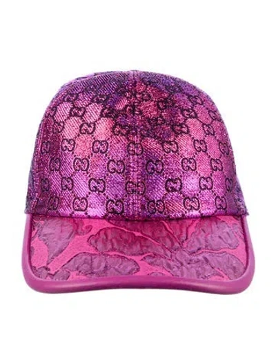 Pre-owned Gucci Pattern Print Adjustable Baseball Cap W/tags