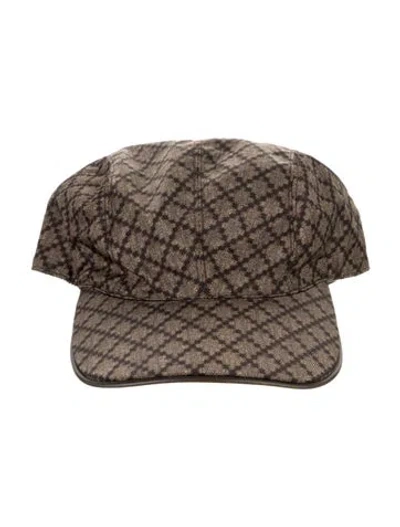 Pre-owned Gucci Pattern Print Baseball Cap In Brown