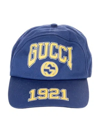 Pre-owned Gucci Pattern Print Baseball Cap In Multi