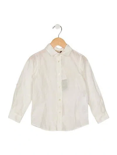 Pre-owned Gucci Babies' Pattern Print Button Down Collar Shirt W/tags In White