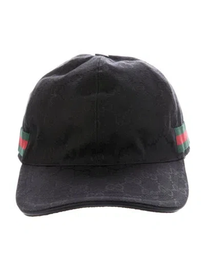 Pre-owned Gucci Pattern Print Canvas Adjustable Baseball Cap In Multi