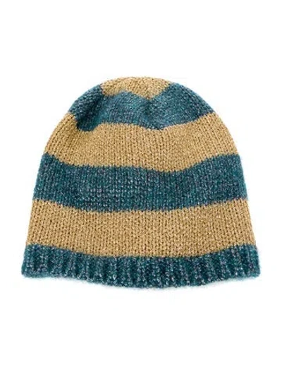 Pre-owned Gucci Pattern Print Mohair Blend Knit Beanie