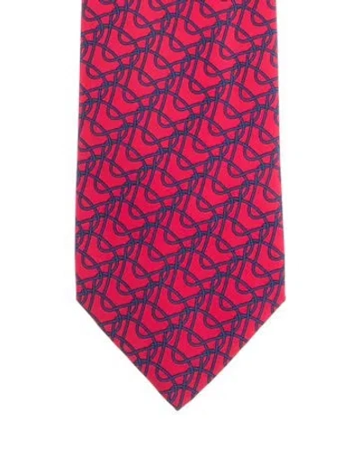 Pre-owned Gucci Pattern Print Silk Tie In Multi