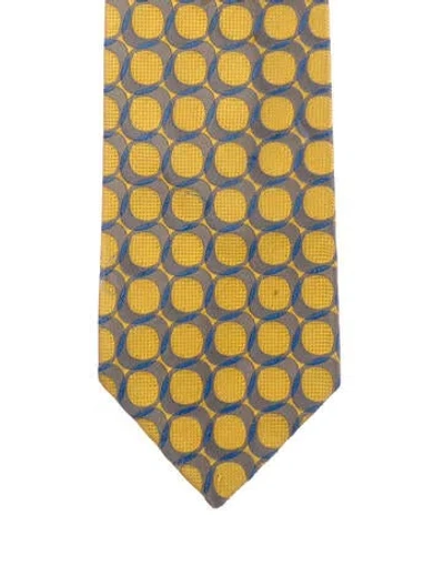 Pre-owned Gucci Pattern Print Silk Tie In Multi