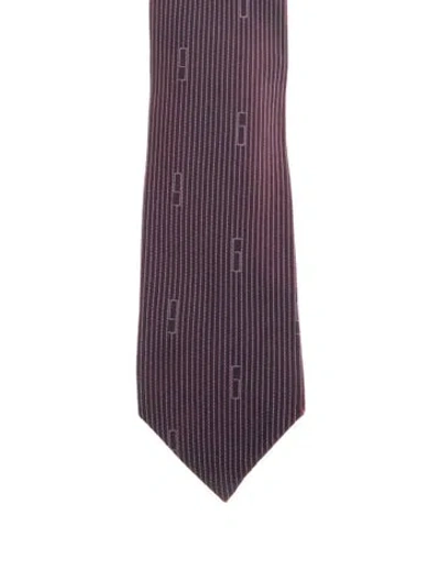 Pre-owned Gucci Pattern Print Tie In Red