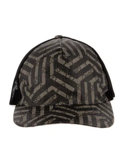 Pre-owned Gucci Pattern Print Trucker Hat In Brown