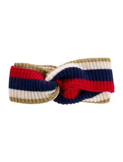 Pre-owned Gucci Pattern Print Wool Knit Headband
