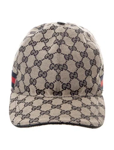 Pre-owned Gucci Pattern Printed Baseball Cap In Neutral