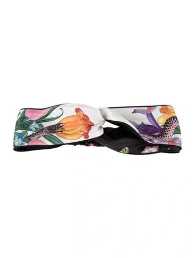 Pre-owned Gucci Pattern Printed Head Band In Black