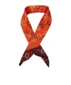 Gucci Pattern Silk Scarf In Red