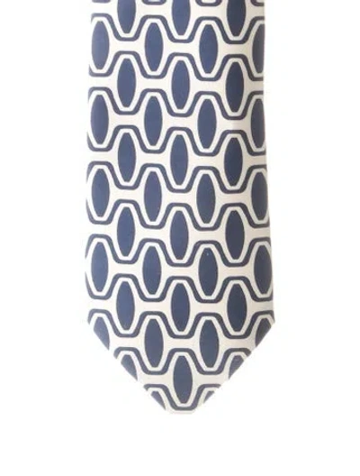 Pre-owned Gucci Pattern Silk Tie In Neutral