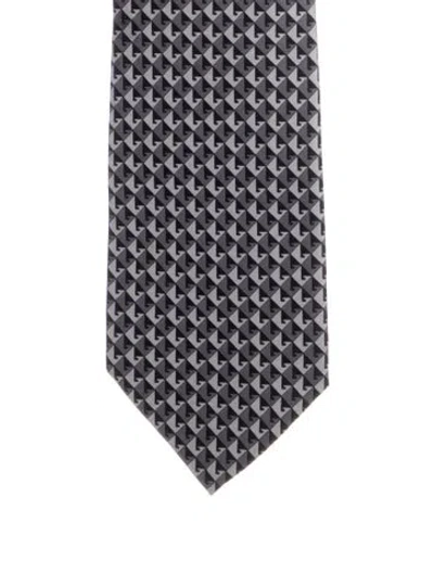 Pre-owned Gucci Pattern Tie In Blue